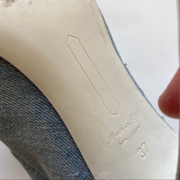 Off-White Virgil Abloh Distressed Denim Booties 37 - Picture 5 of 10